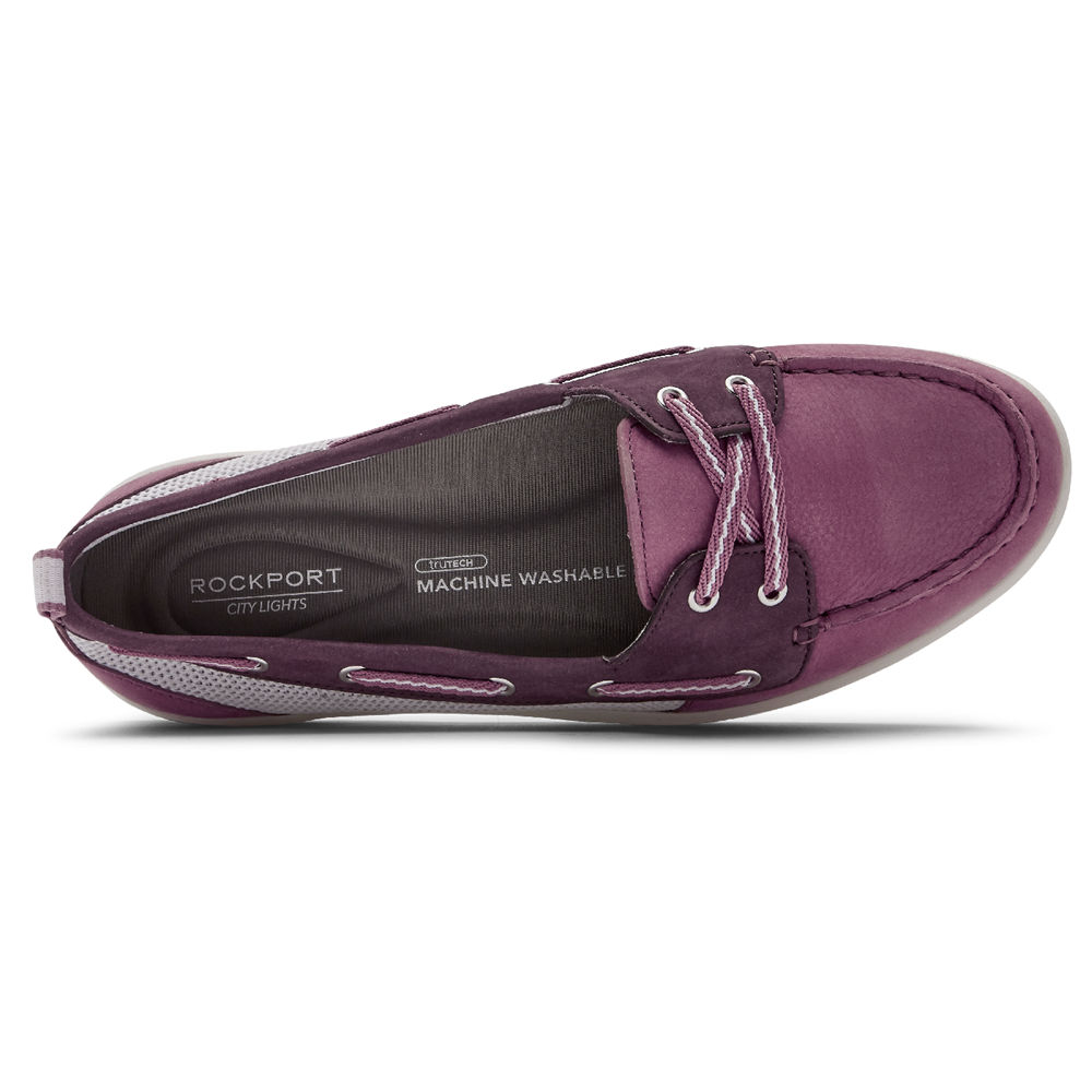 Rockport Boat Shoes For Womens Pink - Ayva Washable - LZ0365419